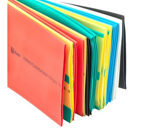 Термоусаживаемая трубка ТУТ нг 50/25 набор:7 цветов по 3шт. 100мм. EKF PROxima  tut-n-50  EKF