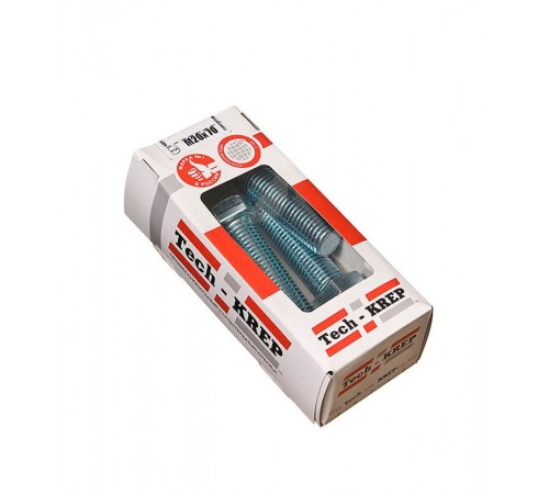 Болт DIN933 с шестигранной головкой оцинк. М20х70 (6 шт) - коробка с ок. Tech-Kr ( 1,369 кг)  126543  Tech-KREP