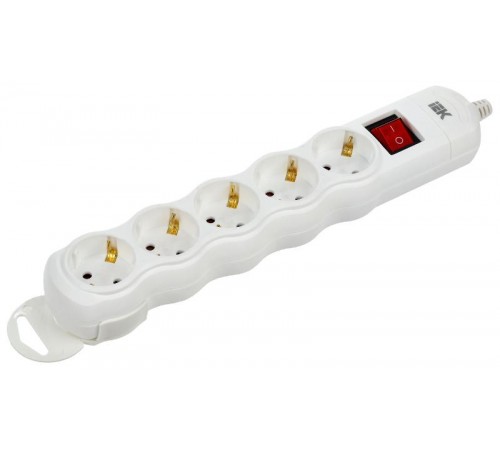 Розетка переносная разб. с выкл. РПр05В 5 мест  WYP10-D-KP-16-05-ZKS-K01  IEK