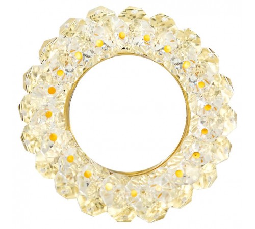 Светильник точечный встраиваемый под лампу DK16 50Вт MR16 GU5.3 золото/прозрачный  C0043749  ЭРА