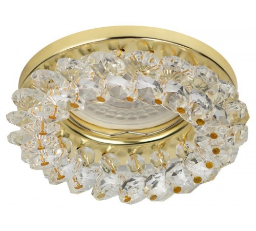 Светильник точечный встраиваемый под лампу DK16 50Вт MR16 GU5.3 золото/прозрачный  C0043749  ЭРА