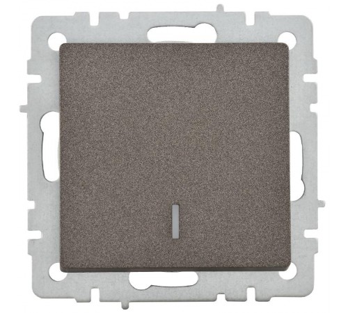 BRITE Выключатель 1-клавишный с индикацией 10А ВС10-1-1-БрТБ темная бронза  BR-V10-1-10-K45  IEK