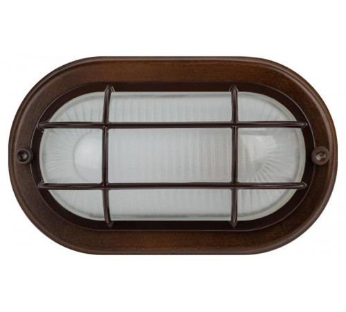 Светильник пылевлагозащищен. под лампу для ЖКХ НБО 04-60-022 с решеткой КАНТРИ (дерево), 60Вт, Е27, 220В, IP54, УХЛ4 основание сталь  Б0048418  ЭРА