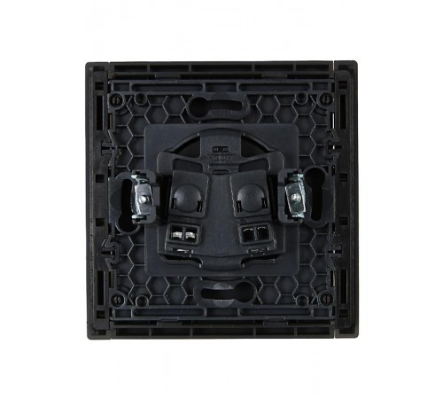 FORTE&PIANO Розетка без заземления, со шторками в/к 10А FP317 серый  FP-R13-10-K03  IEK