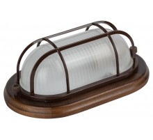 Светильник пылевлагозащищен. под лампу для ЖКХ НБО 04-60-022 с решеткой КАНТРИ (дерево), 60Вт, Е27, 220В, IP54, УХЛ4 основание сталь  Б0048418  ЭРА