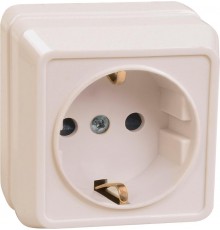 ОКТАВА кремовый Розетка 1-местная О/У c/з 16А РС20-3-ОКм  ERO11-K33-16-DC  GENERICA