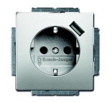 Розетка Schuko с устр. зарядным USB, 20 EUCBUSB-866-500, Сталь, 16А, 700 мА, безвинт. клеммы, защ. шторки,  2011-0-6184   2CKA002011A6184  ABB