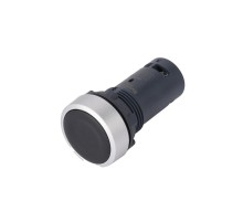 Кнопка SB7 моноблочная 22мм черная с возвратом, металл, 2НО, IP65  SB7EA23  SE