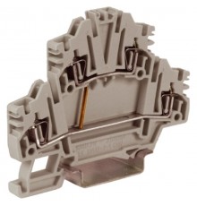 HMD.2N/CIGR, 2-х уровневый проходной зажим, серый, 2,5 кв.мм с постоянной перемычкой  ZHD450GR  DKC