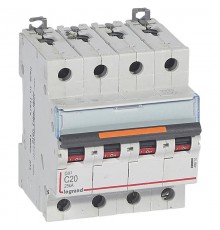 Выключатель автоматический четырехполюсный DX3 20А C 25кА  409795  Legrand