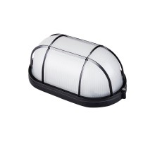 Светильник пылевлагозащищенный под лампу для ЖКХ НПБ 1202100Вт ЛН E27 IP54 черный овал с решеткой  SQ0303-0039  TDM