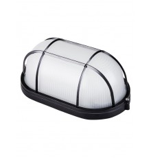 Светильник пылевлагозащищенный под лампу для ЖКХ НПБ 1202100Вт ЛН E27 IP54 черный овал с решеткой  SQ0303-0039  TDM