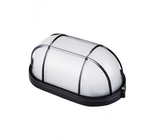 Светильник пылевлагозащищенный под лампу для ЖКХ НПБ 1202100Вт ЛН E27 IP54 черный овал с решеткой  SQ0303-0039  TDM