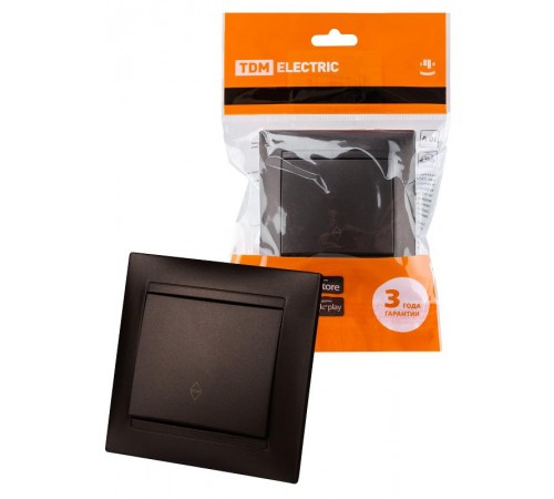 Выключатель на 2 направления 1 кл. 10А шоколад "Лама"  SQ1815-0506  TDM