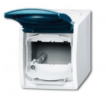 Корпус IP44 для комм. разъёмов и суппортов DCS, с полем для надписи, серия ocean, цвет серый/сине-зелёный  1724-0-2751   2CKA001724A2751  ABB