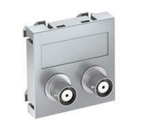 Мультимедийная рамка Audio-BNC Modul45 (серебристый) (MTG-2BC F AL1)  6105096  OBO Bettermann