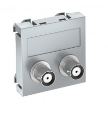 Мультимедийная рамка Audio-BNC Modul45 (серебристый) (MTG-2BC F AL1)  6105096  OBO Bettermann