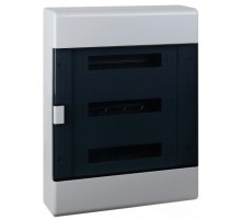 Тусо.Щиток о/п на 54 мод. с двер. 648х468х116мм  (серый с прозрачной дверцей)  68054СП  Рувинил