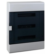 Тусо.Щиток о/п на 54 мод. с двер. 648х468х116мм  (серый с прозрачной дверцей)  68054СП  Рувинил