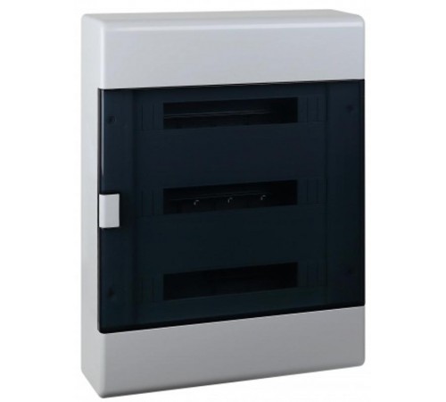 Тусо.Щиток о/п на 54 мод. с двер. 648х468х116мм  (серый с прозрачной дверцей)  68054СП  Рувинил