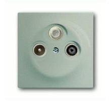 Накладка (центральная плата) для TV-R-SAT розетки, серия impuls, цвет шампань-металлик  1753-0-5846   2CKA001753A5846  ABB