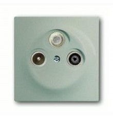 Накладка (центральная плата) для TV-R-SAT розетки, серия impuls, цвет шампань-металлик  1753-0-5846   2CKA001753A5846  ABB