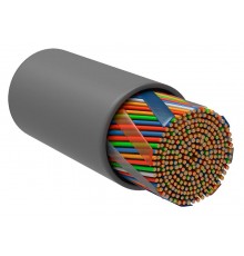 Кабель связи витая пара U/UTP, кат.5E 10х2х24AWG solid, PVC, 305м, серый  LC1-C5E10-111  ITK