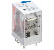 Реле интерфейсное ORM-1 2C 24В DC с LED и тест. кнопкой ONI  ORM-1-2C-DC24V-L-B  ONI