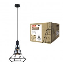 Светильник декор. подвесной, серия "Vintage" DLC-V301 GU10 SILVER металл, стекло; цвет серебряный. d-230мм, h-1000мм.  UL-00000975  Fametto