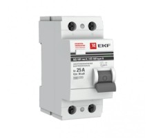 Выключатель дифференциальный (УЗО) ВД-100 2P 25А/30мА (тип А, электромехническое) PROxima  elcb-2-25-30-em-a-pro  EKF (замена - E1026MA2530)