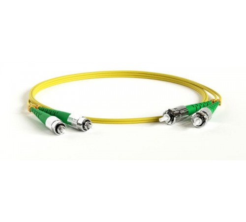 Патч-корд FC-D2-9-FC/AR-ST/AR-H-2M-LSZH-YL волоконно-оптический (шнур) SM 9/125 (OS2), FC/APC-ST/APC, 2.0 мм, duplex, LSZH, 2 м  238585  Hyperline