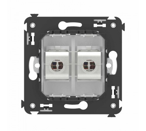 Компьютерная розетка RJ-45 без шторки в стену, кат.6 двойная экранированная, "Avanti", "Белое облако"  4400794  DKC