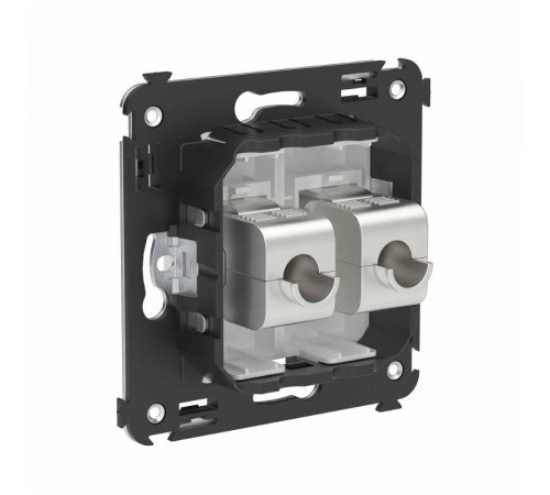 Компьютерная розетка RJ-45 без шторки в стену, кат.6 двойная экранированная, "Avanti", "Белое облако"  4400794  DKC