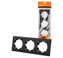 Рамка 3-х постовая черная "Сенеж"  SQ1816-0331  TDM