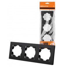 Рамка 3-х постовая черная "Сенеж"  SQ1816-0331  TDM