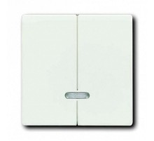 Управляющий элемент для 2-канального светорегулятора 6565 U, серия solo/future, цвет белый бархат  6599-0-2964   2CKA006599A2964  ABB