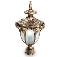 Светильник садово-парковый PL4045 60W 230V E27 200*175*370мм черное золото (на столб) 60мм  11425  FERON