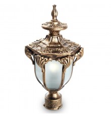 Светильник садово-парковый PL4045 60W 230V E27 200*175*370мм черное золото (на столб) 60мм  11425  FERON