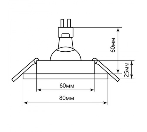 Светильник встраиваемый DL10 потолочный MR16 G5.3 белый  15109  Feron