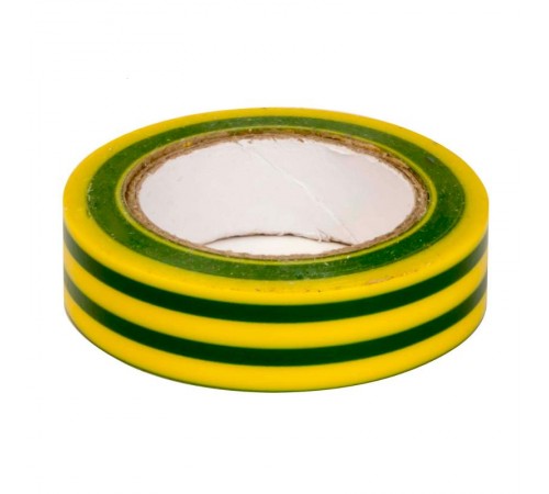 Лента изоляционная ПВХ 19x0,15 20м в рулоне желто-зелёная  PVC192015YGN  DKC