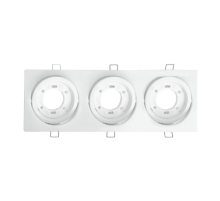 Светильник встраиваемый GX53R-3ST-W металл под лампу GX53 230В поворотный тройной белый  4690612021577  IN HOME