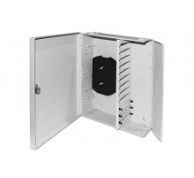 Бокс оптич.FO-WBX-12xSLT-W140H42-96UN-GY унив.наст.,от8до96п.(SC,duplexLC,ST,FC),со сплайс пласт.,без пиг.и прох.ад.,сер.  250445  Hyperline