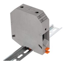 Клемма проходная, винтовой зажим, 2 точки подключения, 150 кв.мм, серая  KRUH-150  DKC