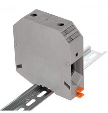 Клемма проходная, винтовой зажим, 2 точки подключения, 150 кв.мм, серая  KRUH-150  DKC