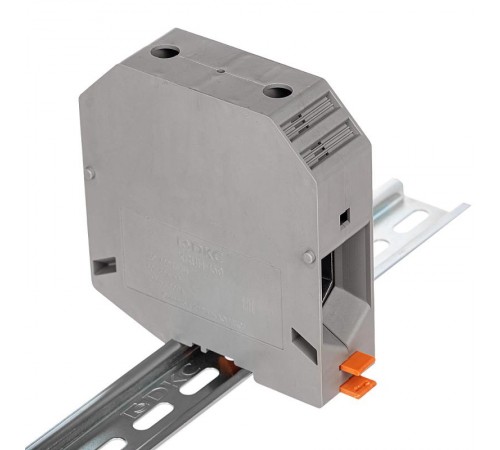 Клемма проходная, винтовой зажим, 2 точки подключения, 150 кв.мм, серая  KRUH-150  DKC