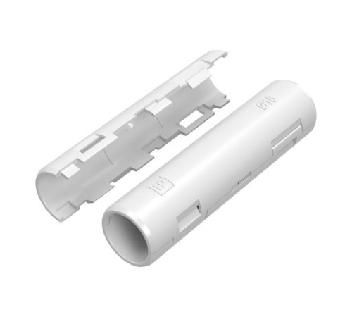 Муфта разборная d16 мм белая (100шт/1200шт уп/кор) Промрукав  PR13.0417  Промрукав