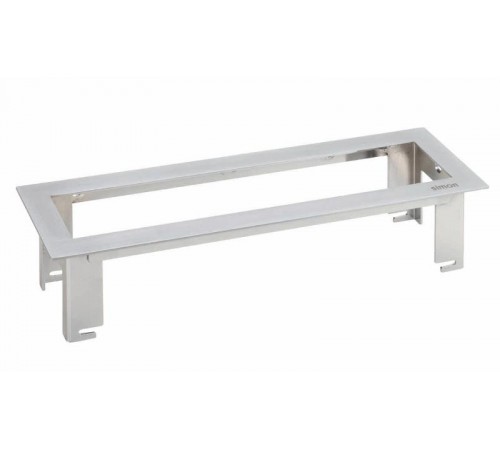 Simon Connect Рамка для установки офиблока Лайн на 4 механизма, К45, сталь  KSF134-8  Simon