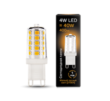 Лампа светодиодная LED 4Вт G9 AC185-265В 2700К керамика  107309104  Gauss