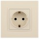 14-2102-02 Розетка с заземлением со шторками, 16A-250В, IP20, Эра Elegance, сл.кость  Б0034273  ЭРА