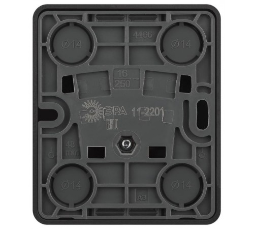 Розетка Эксперт 11-2201-05 2P IP20 16A-250В ОУ Антрацит  Б0062992  ЭРА